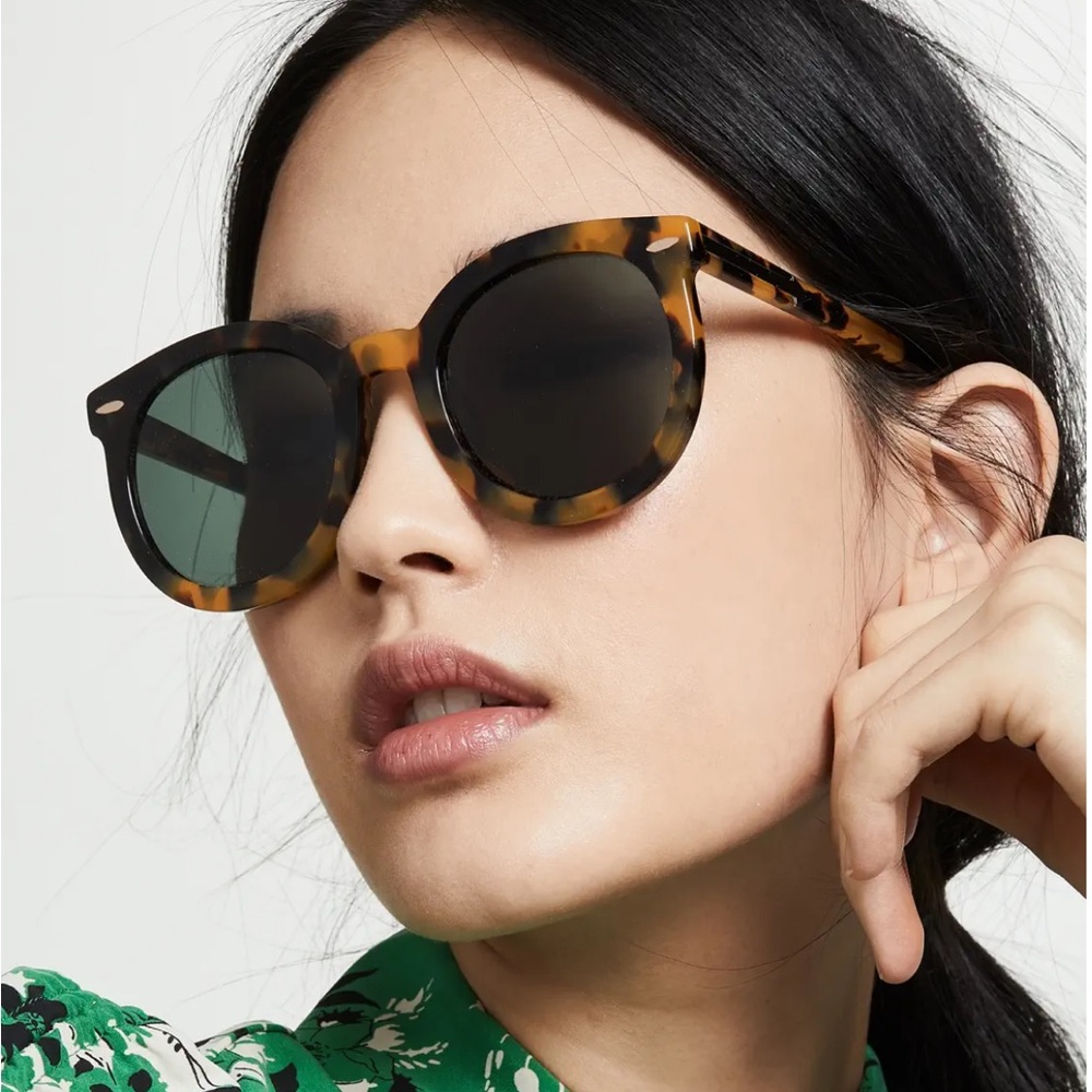 Karen Walker Alternative Fit Super Duper Strength Sunglasses in Crazy Tort